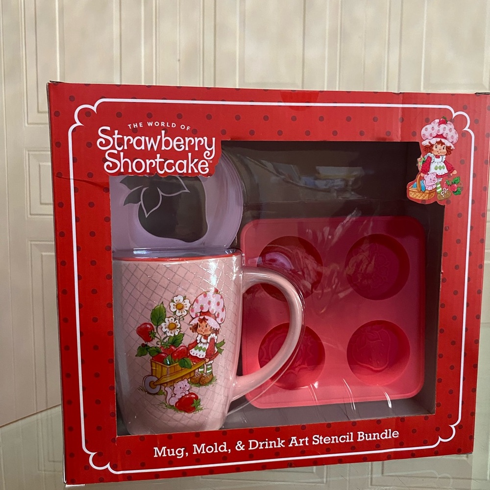 Strawberry Shortcake Mug Mold. Deink Art Stencil Bundle